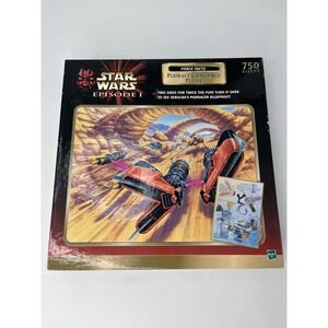 STAR WARS EPISODE 1 FORCE FACTS POD RACE CHALLENGE 750 PC PUZZLE (1999) HASBRO